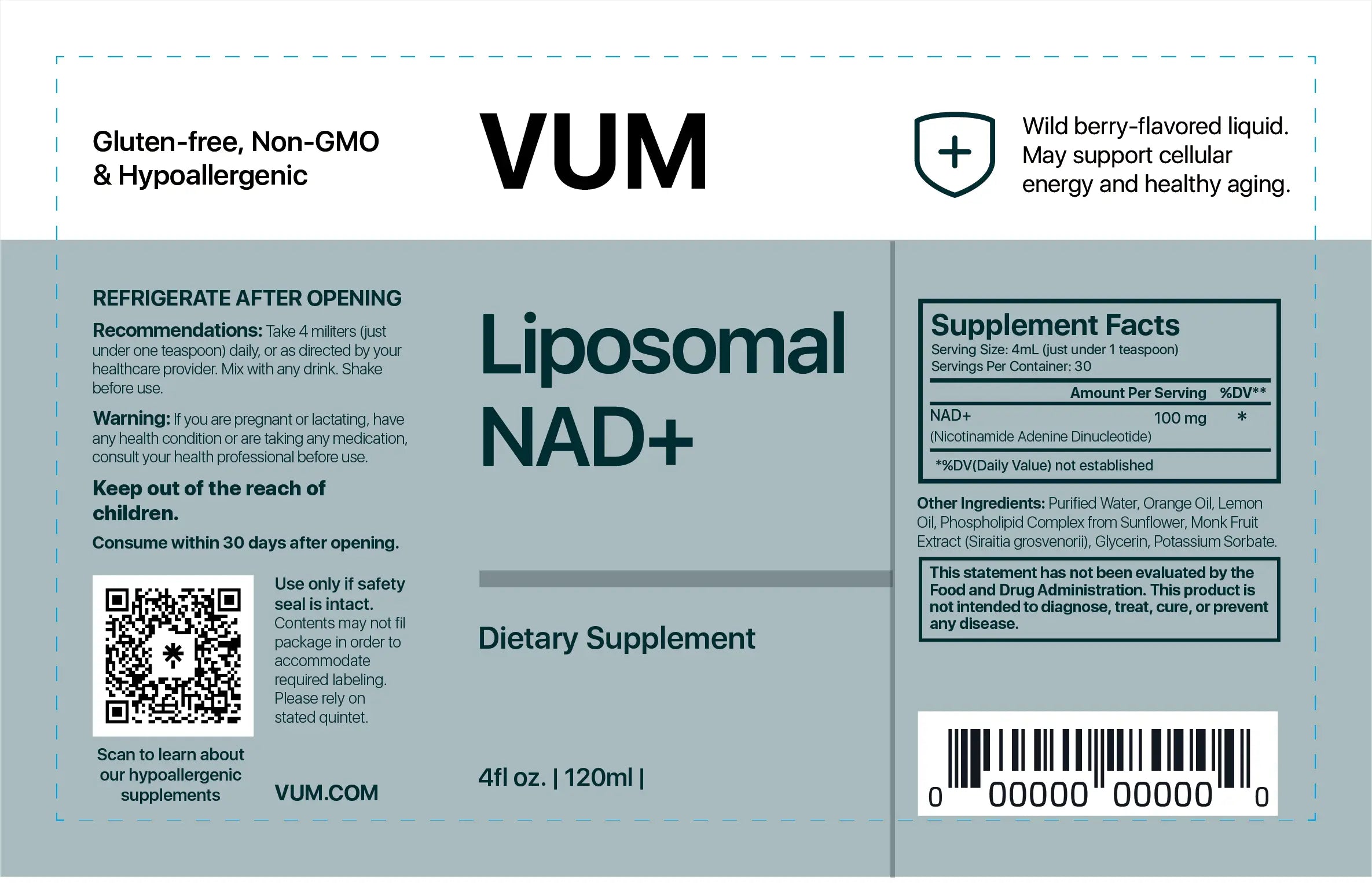 Liposomal NAD+